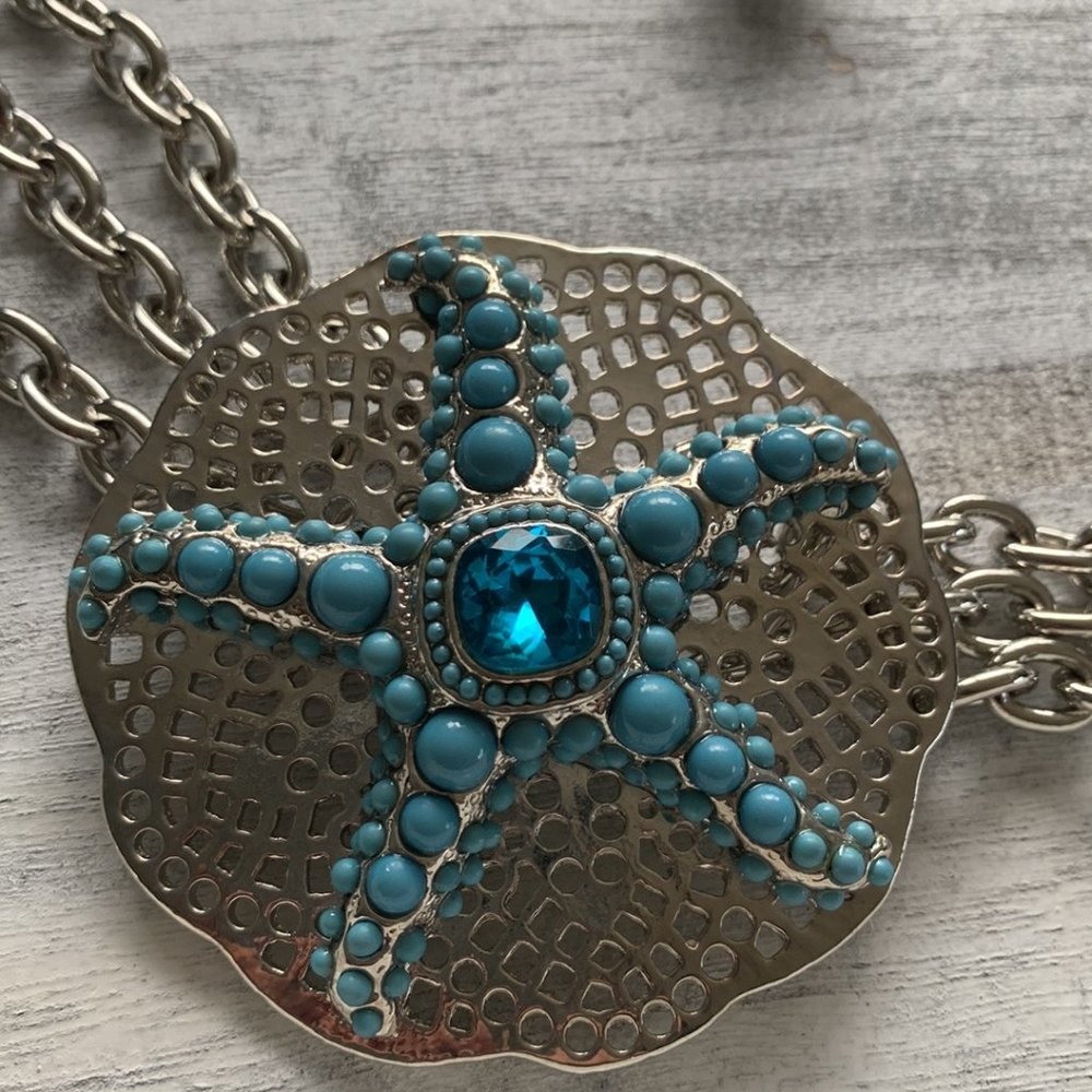 Jardin Sand Dollar / Starfish chain belt with Swarovski crystal